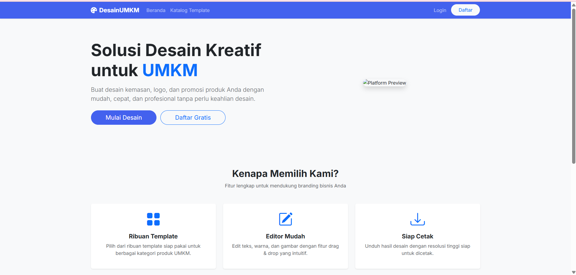 PLATFORM DESAIN PRODUK BERBASIS WEB SEBAGAI SOLUSI KREATIF BAGI UMKM