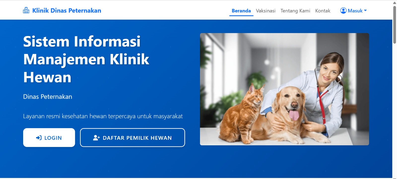 SISTEM INFORMASI MANAJEMEN KLINIK HEWAN