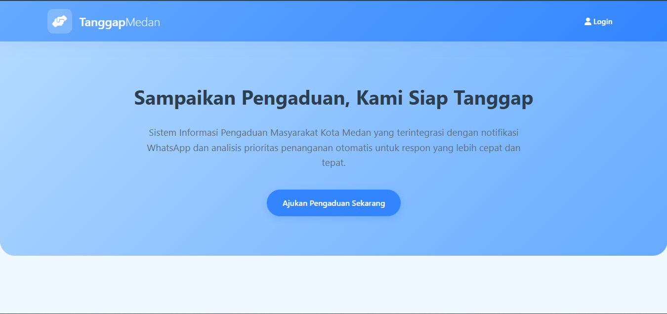 Tanggap - Sistem Pengaduan Masyarakat Kota Medan dengan Klasifikasi Prioritas Penanganan menggunakan Analisis Sentimen Berbasis Web dan Notifikasi WhatsApp Gateway