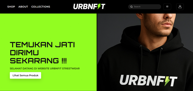 URBNFIT — Website E-Commerce Streetwear Sporty untuk Generasi Urban Aktif