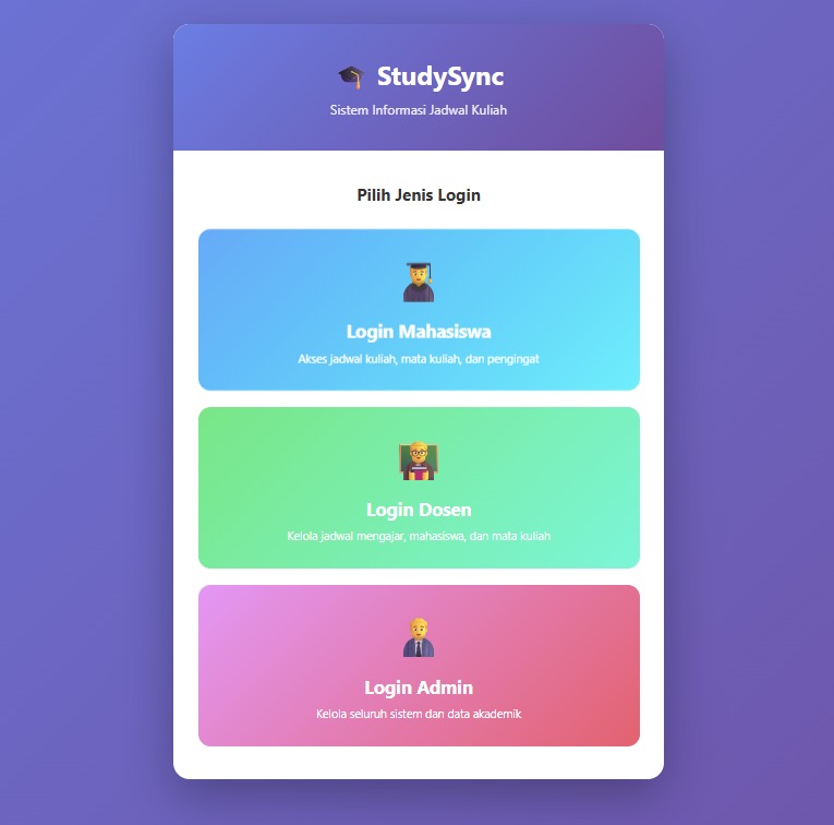 Sistem Informasi Manajemen Jadwal Kuliah StudySync