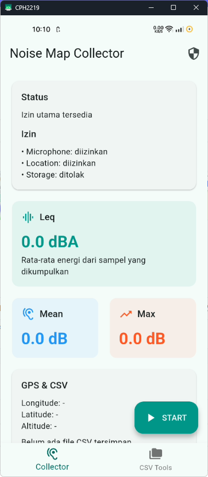 Screenshot 1 dari project Heatmap Peta Kebisingan