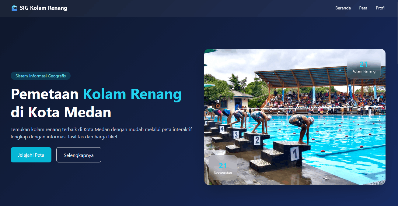 Thumbnail Sistem Informasi Geografis (SIG) Pemetaan Kolam Renang di Kota Medan