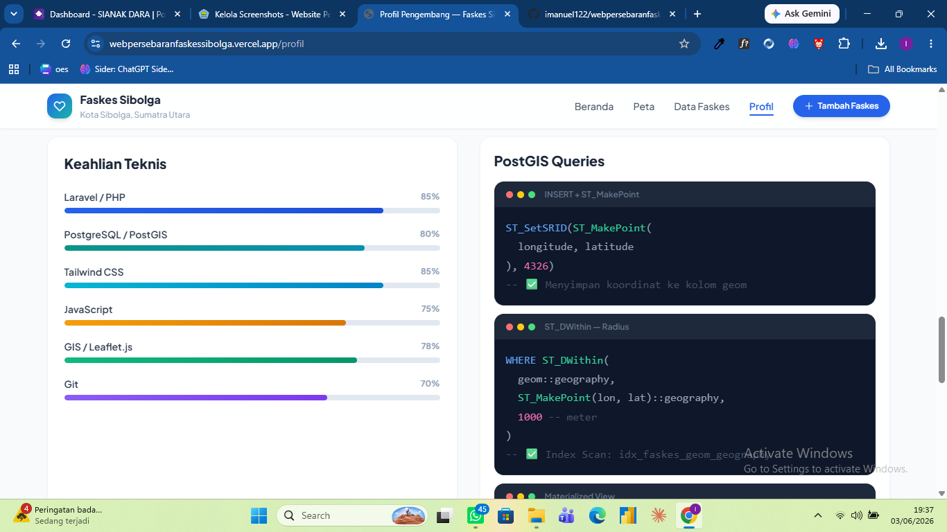 Screenshot 15 dari project Website Persebaran Fasilitas Kesehatan di Sibolga