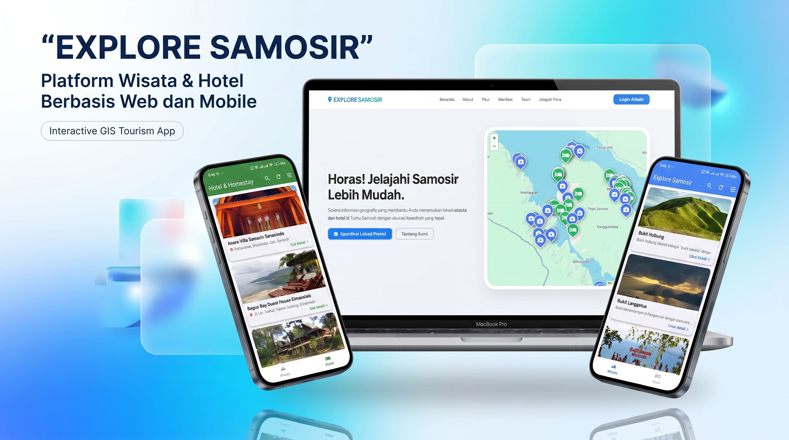 Thumbnail PENGEMBANGAN SISTEM INFORMASI GEOGRAFIS PEMETAAN WISATA DAN PERHOTELAN DI KABUPATEN SAMOSIR DENGAN FITUR REKOMENDASI TERDEKAT DAN RUTE OTOMATIS TERINTEGRASI BERBASIS WEB DAN MOBILE