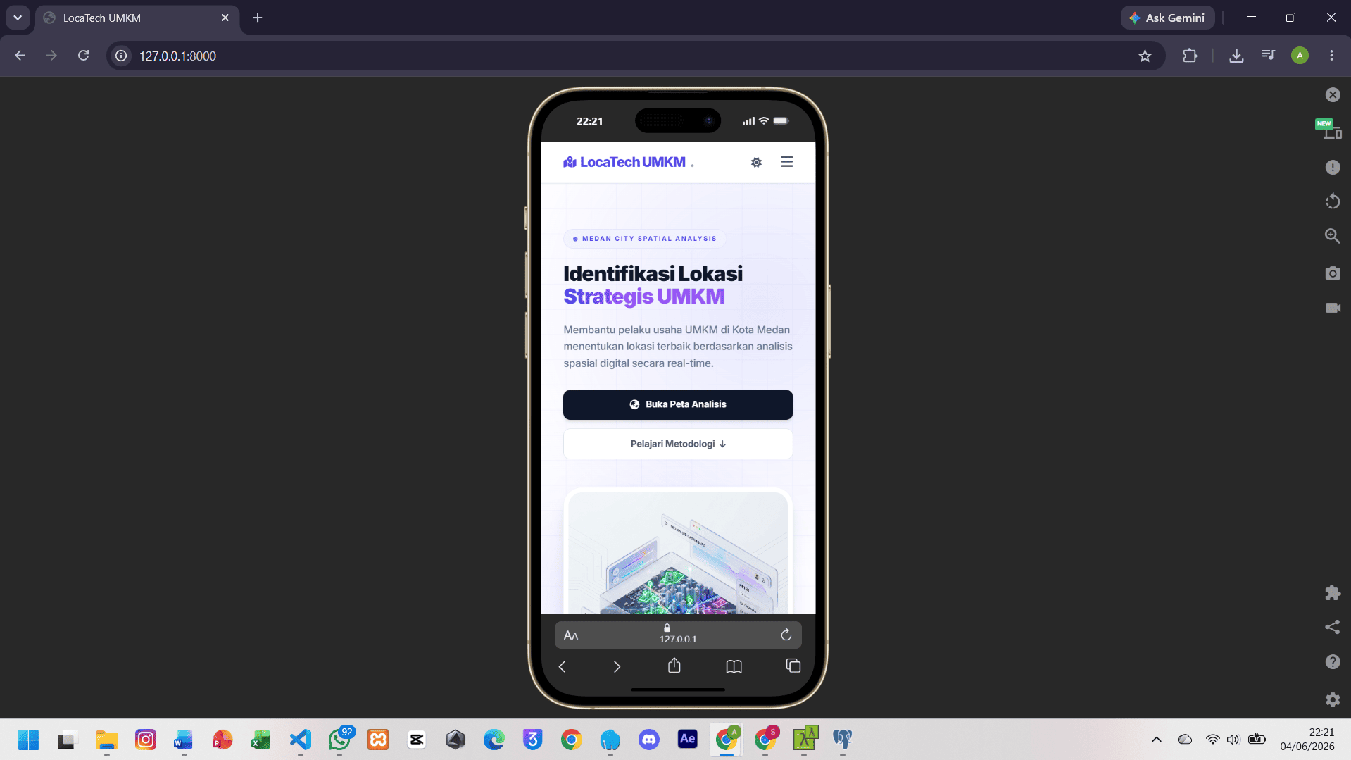Screenshot 13 dari project PENGEMBANGAN SISTEM INFORMASI GEOGRAFIS (WEB-GIS) REAL-TIME PENENTU LOKASI STRATEGIS UMKM DI KOTA MEDAN BERBASIS POSTGIS