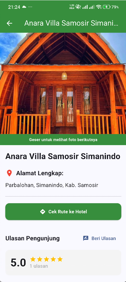 Screenshot 23 dari project PENGEMBANGAN SISTEM INFORMASI GEOGRAFIS PEMETAAN WISATA DAN PERHOTELAN DI KABUPATEN SAMOSIR DENGAN FITUR REKOMENDASI TERDEKAT DAN RUTE OTOMATIS TERINTEGRASI BERBASIS WEB DAN MOBILE