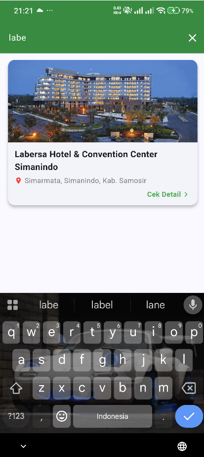 Screenshot 27 dari project PENGEMBANGAN SISTEM INFORMASI GEOGRAFIS PEMETAAN WISATA DAN PERHOTELAN DI KABUPATEN SAMOSIR DENGAN FITUR REKOMENDASI TERDEKAT DAN RUTE OTOMATIS TERINTEGRASI BERBASIS WEB DAN MOBILE