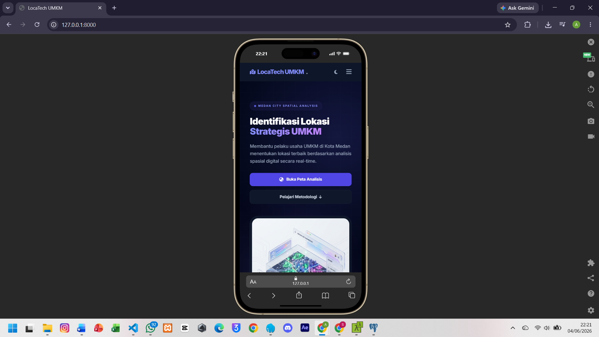 Screenshot 14 dari project PENGEMBANGAN SISTEM INFORMASI GEOGRAFIS (WEB-GIS) REAL-TIME PENENTU LOKASI STRATEGIS UMKM DI KOTA MEDAN BERBASIS POSTGIS