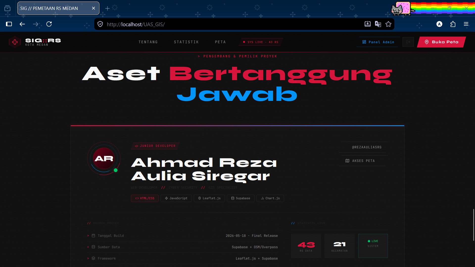 Screenshot 5 dari project Sistem Informasi Geografis (SIG) Pemetaan Rumah Sakit Kota Medan