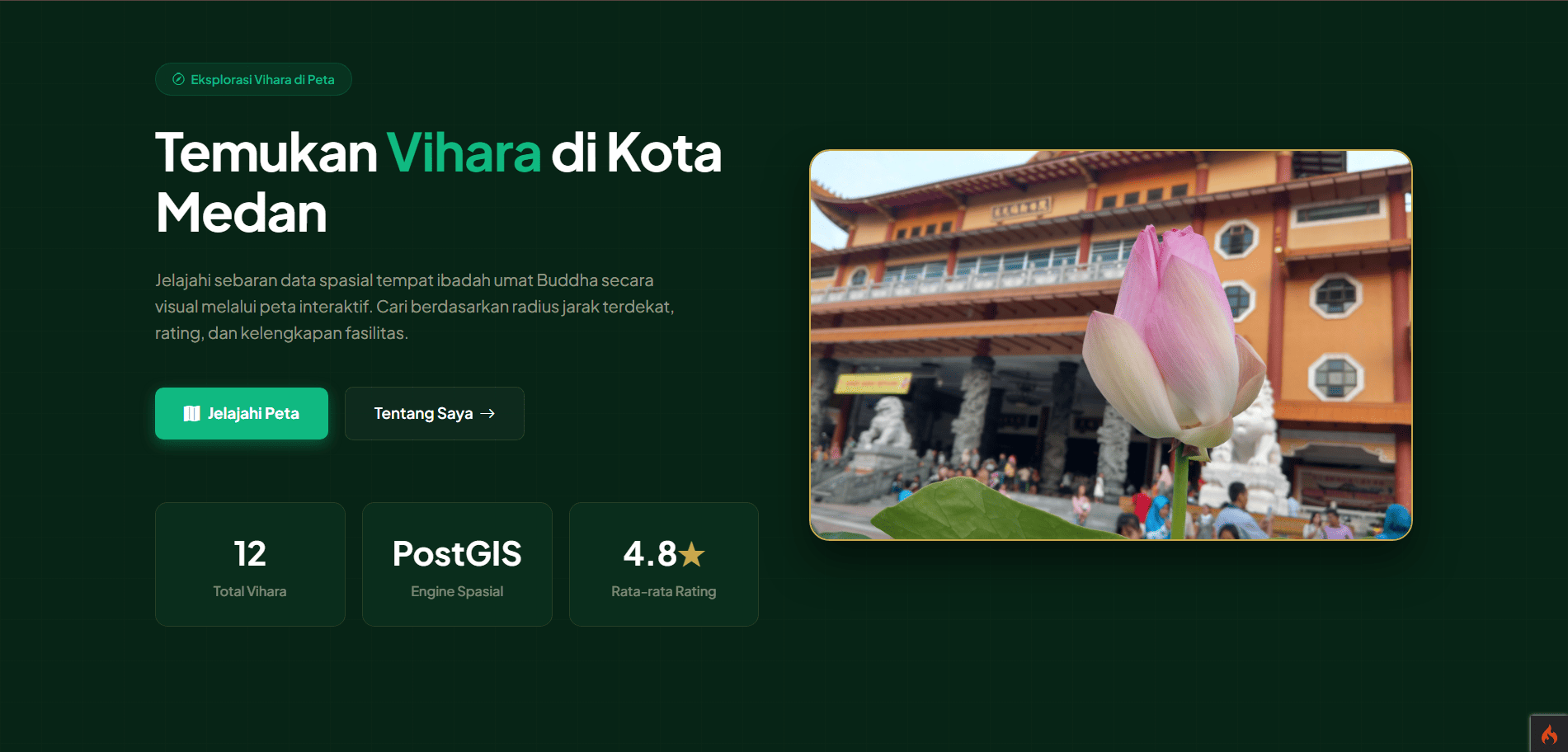 Thumbnail ViMap -  Pemetaan Rumah Ibadah Vihara Di Kota Medan
