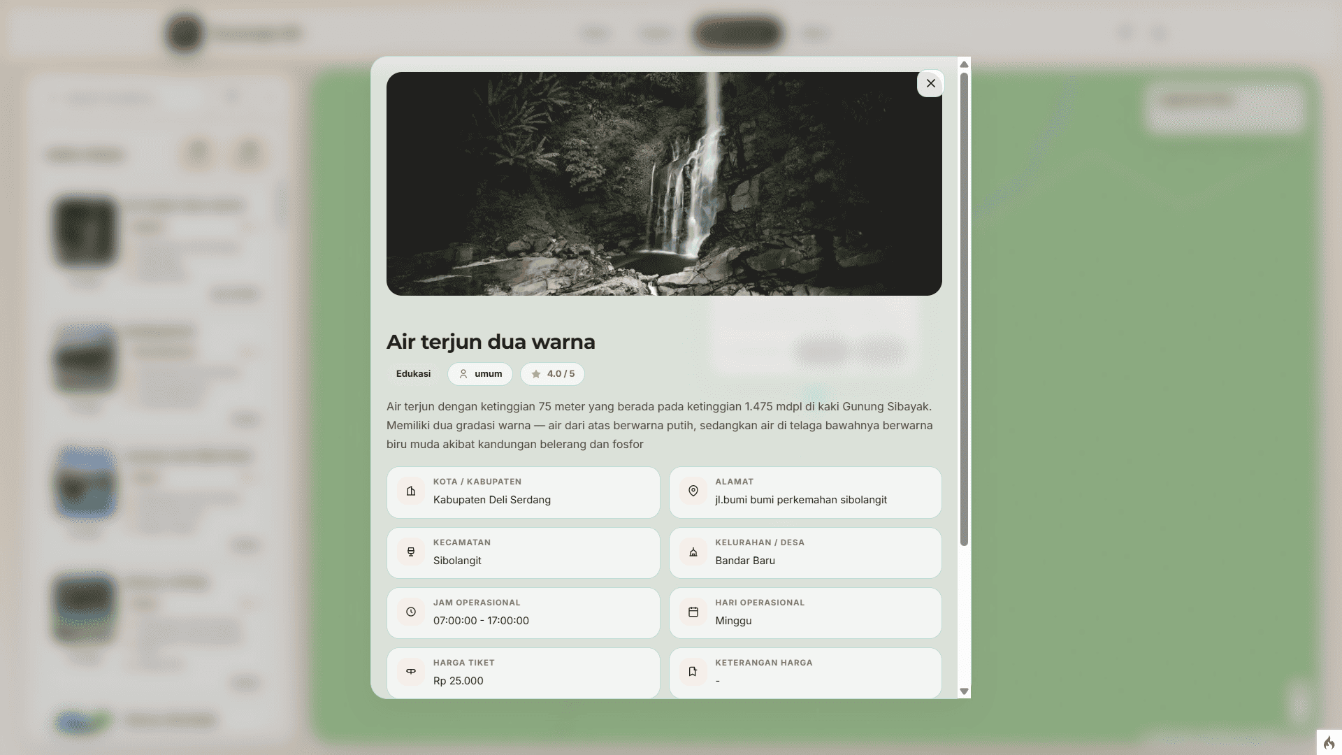 Screenshot 4 dari project SIG Pemetaan Tempat Wisata Di Daerah Kota Medan & Kabupaten Deli Serdang