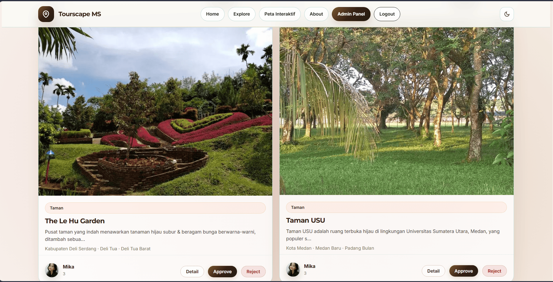 Screenshot 7 dari project SIG Pemetaan Tempat Wisata Di Daerah Kota Medan & Kabupaten Deli Serdang