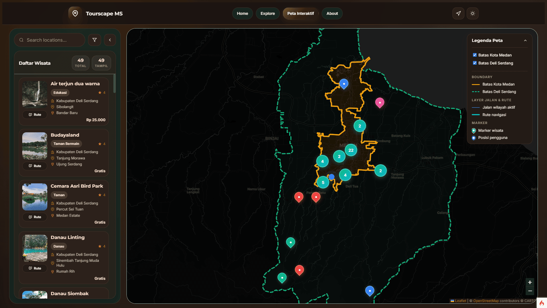 Screenshot 8 dari project SIG Pemetaan Tempat Wisata Di Daerah Kota Medan & Kabupaten Deli Serdang