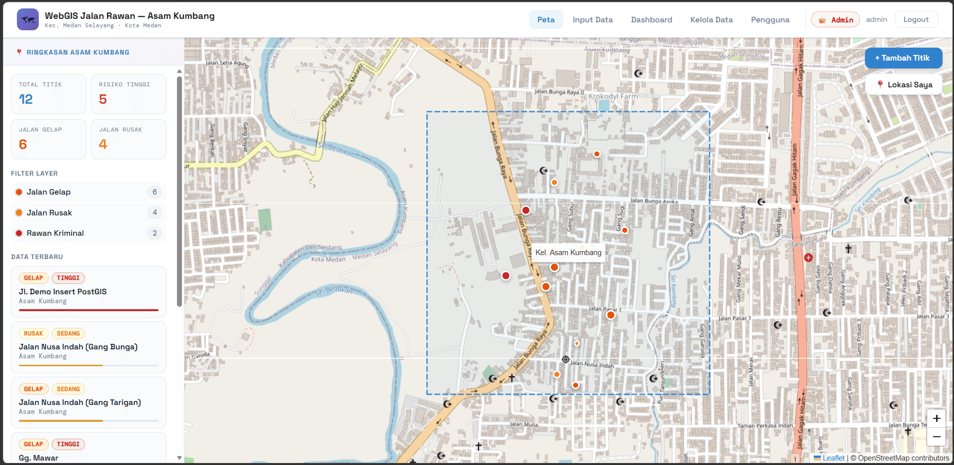 Thumbnail Sistem Informasi Geografis Berbasis QGIS untuk  Pemetaan Jalan Gelap dan Rusak sebagai Upaya  Peningkatan Keamanan Permukiman di Kelurahan  Asam Kumbang, Kecamatan Medan Selayang