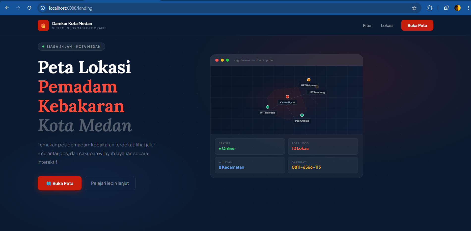 Thumbnail Sistem Informasi Geografis Pemetaan Pemadam Kebakaran Daerah Medan