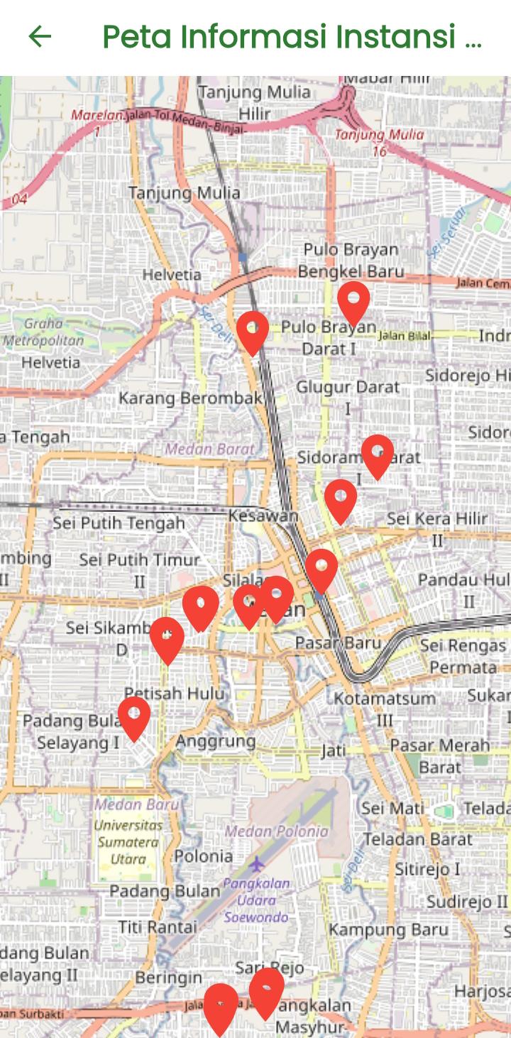 Screenshot 12 dari project Sistem Informasi Geografis (SIG) Pemetaan Kantor Dinas dan Badan Pemerintah Kota Medan