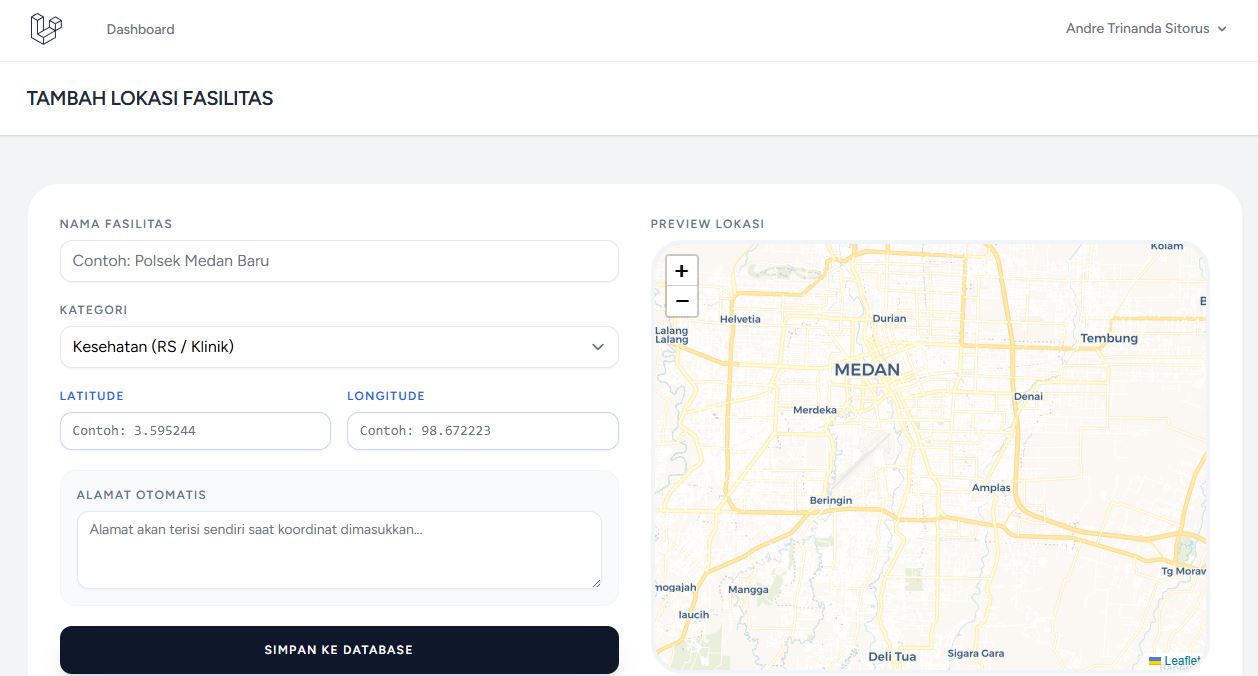 Screenshot 2 dari project EmergencyResponse-LekMedan
