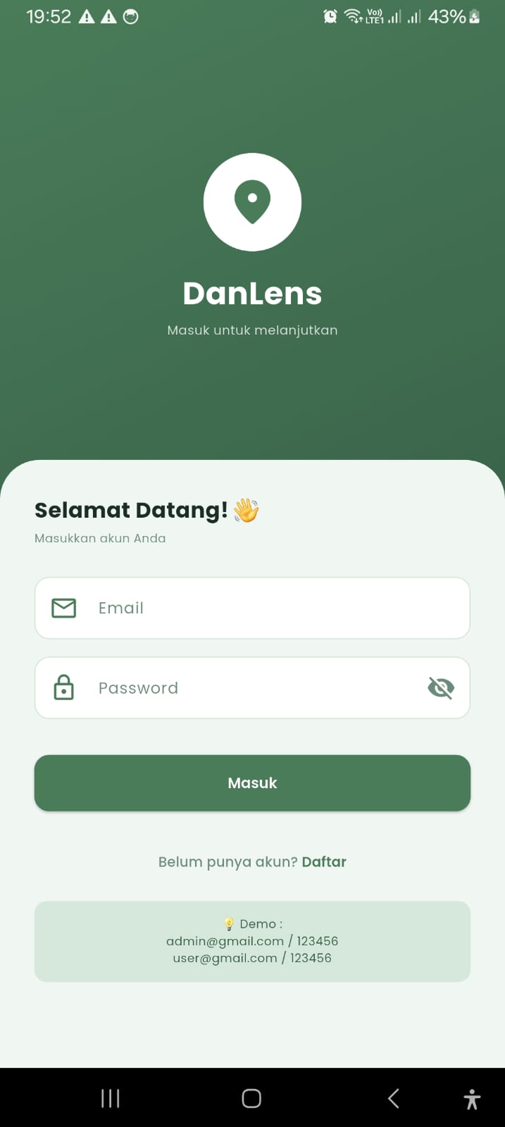 Screenshot 2 dari project Sistem Informasi Geografis (SIG) Pemetaan Lokasi Penting di Kota Medan Berbasis Mobile (DanLens)