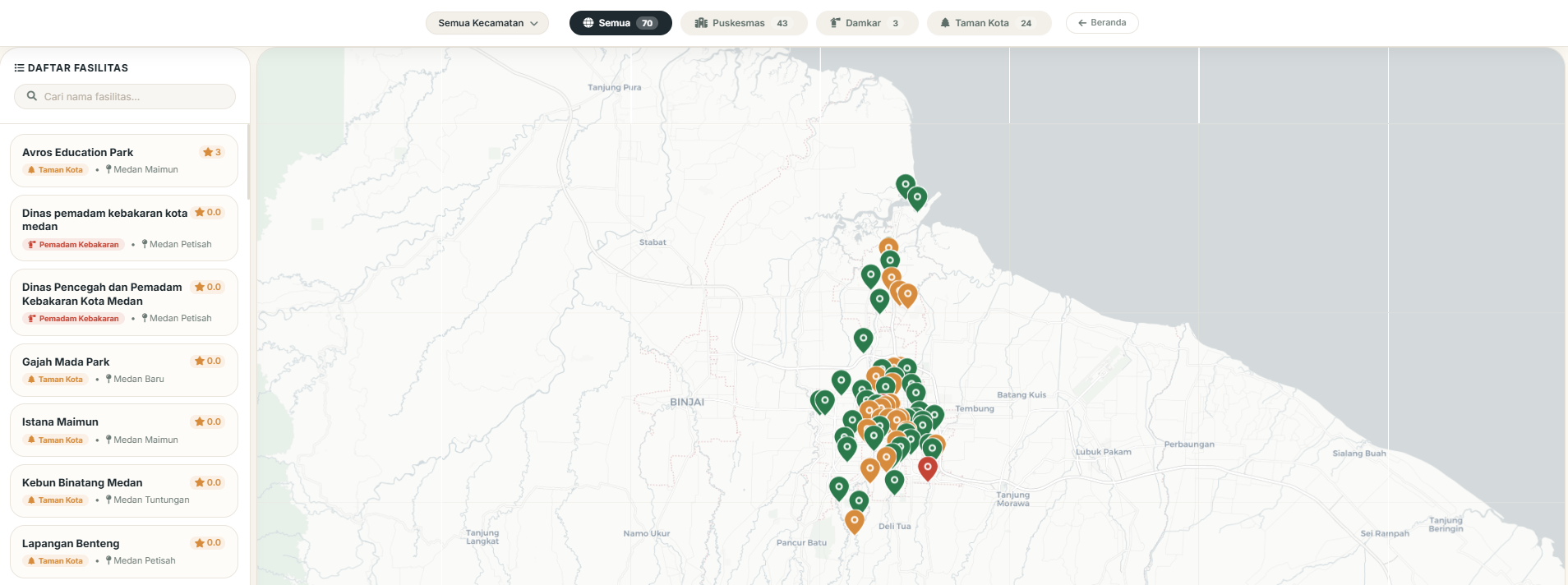 Screenshot 4 dari project ELERA - PENGEMBANGAN SISTEM INFORMASI GEOGRAFIS FASILITAS UMUM BERBASIS WEB DAN ANDROID DENGAN FITUR PEMETAAN DAN FILTER DATA