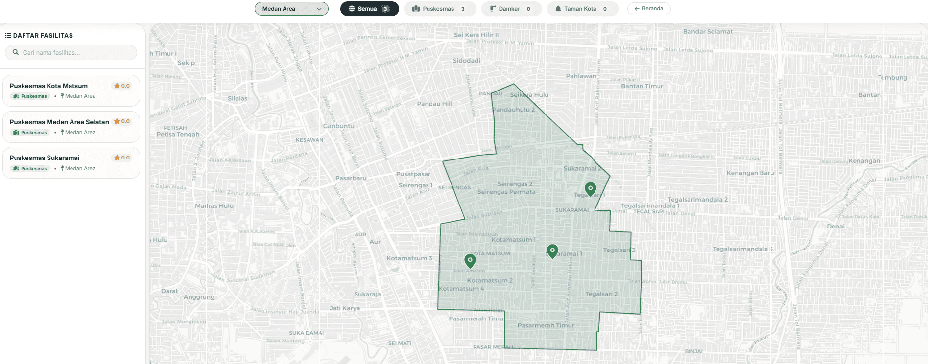 Screenshot 8 dari project ELERA - PENGEMBANGAN SISTEM INFORMASI GEOGRAFIS FASILITAS UMUM BERBASIS WEB DAN ANDROID DENGAN FITUR PEMETAAN DAN FILTER DATA