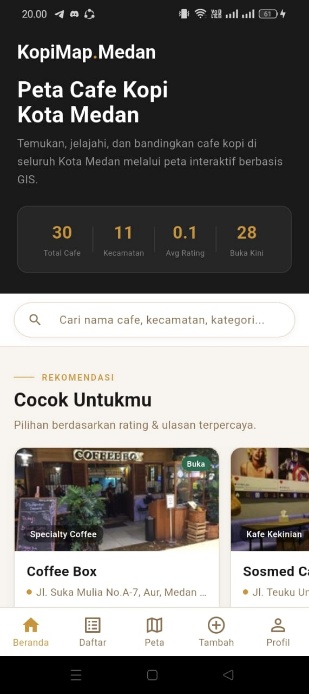 Sistem Informasi Geografis (SIG) Pemetaan Cafe Kopi Di Kota Medan Berbasis Mobile (KopiMap.Medan)