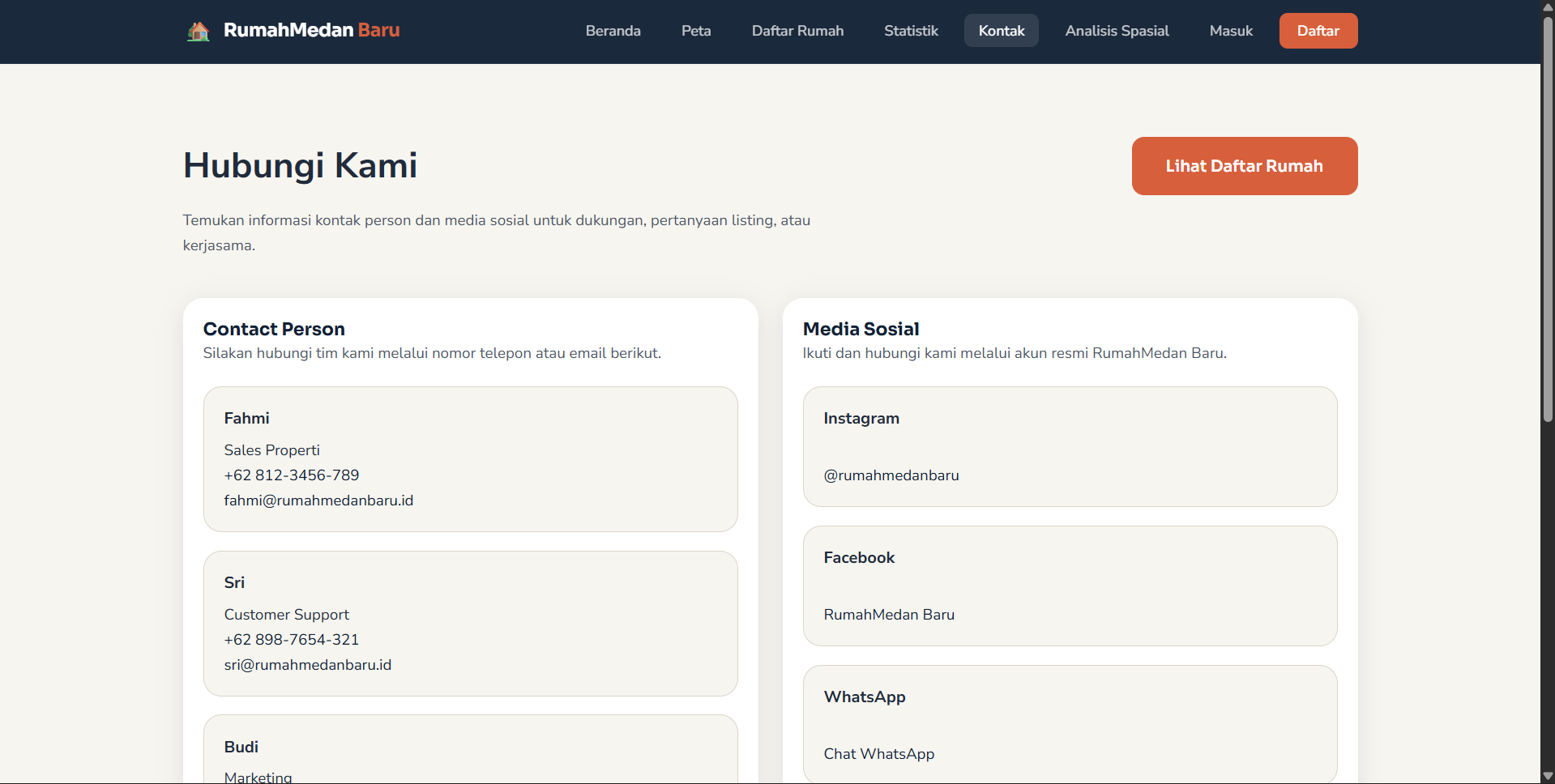 Screenshot 4 dari project Pemetaan Rumah Dijual Di Kota Medan