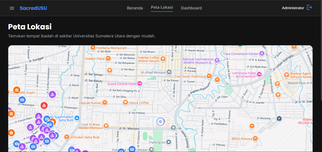 Screenshot 2 dari project WEBSITE - Sacred