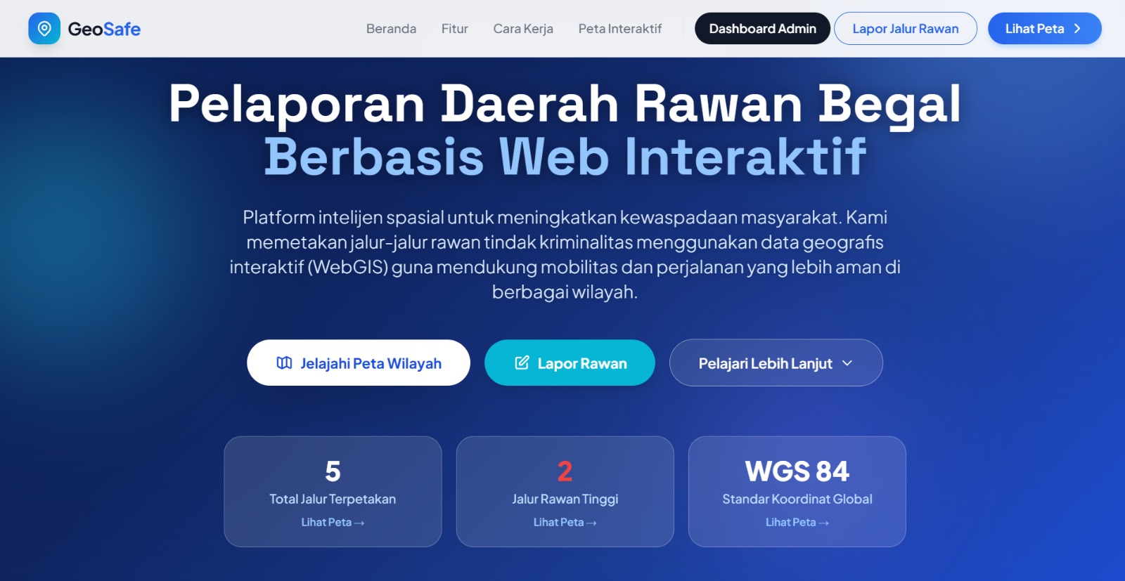  Pelaporan Daerah Rawan Begal Menggunakan Sistem Informasi Geografis Berbasis Web