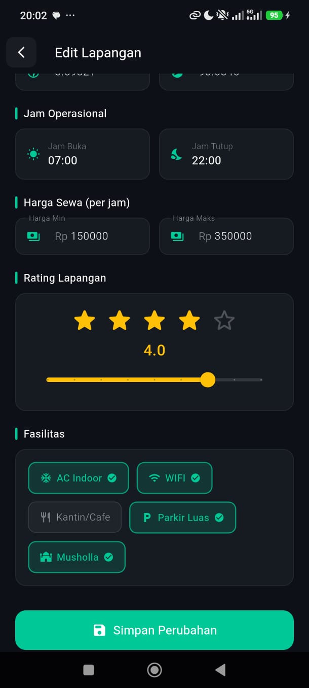 Screenshot 4 dari project WEBSITE-APP SIG KELOMPOK PADEL MEDAN
