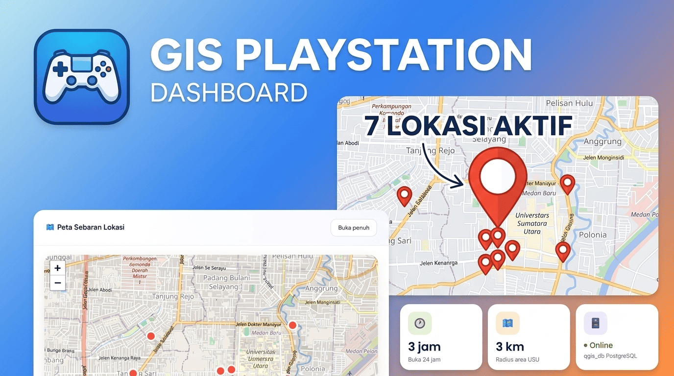 Thumbnail Pemetaan Lokasi Rental PlayStation Berbasis GIS di Sekitar USU