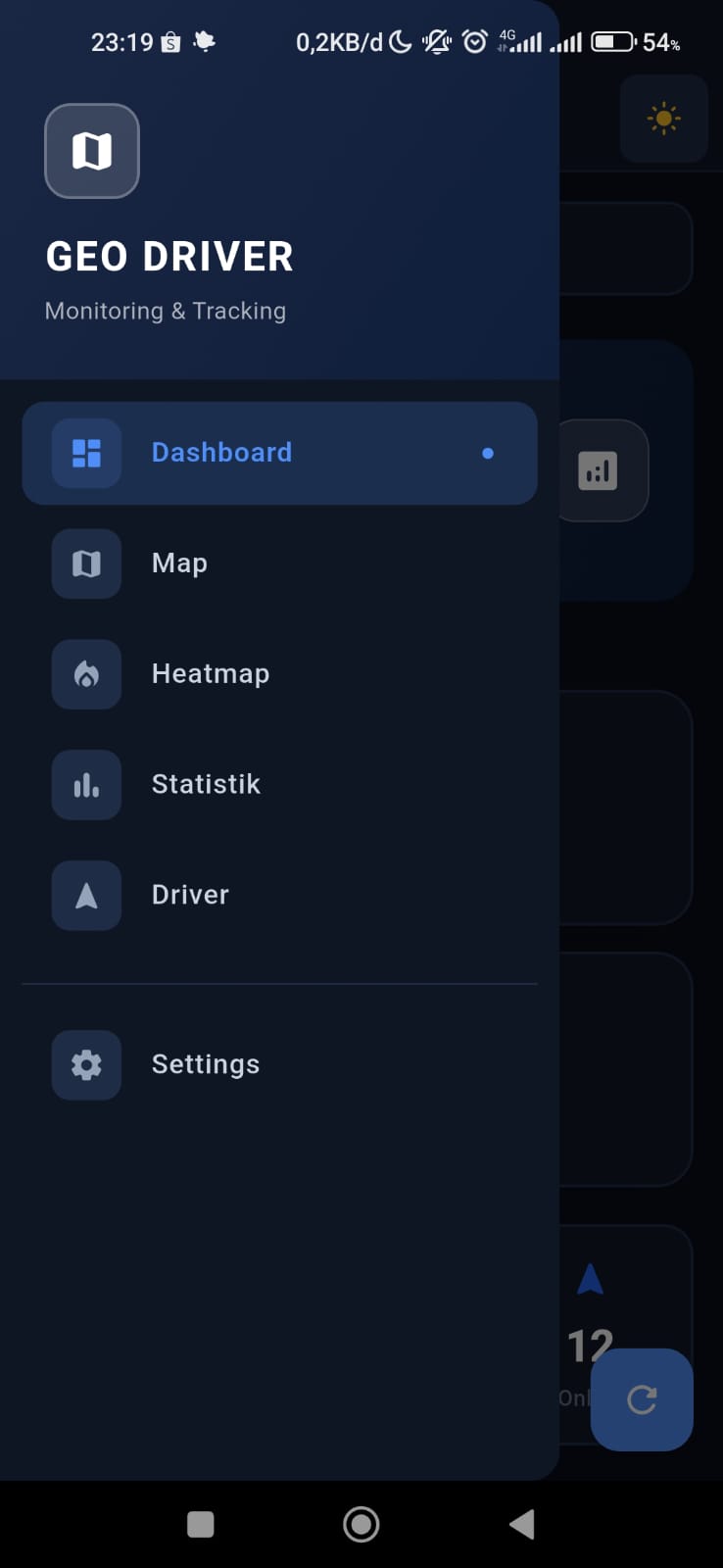 Screenshot 2 dari project Sistem Monitoring Kepadatan Pelanggan Berbasis Web dan Mobile Menggunakan Flutter, Laravel, PostgreSQL dan PostGIS