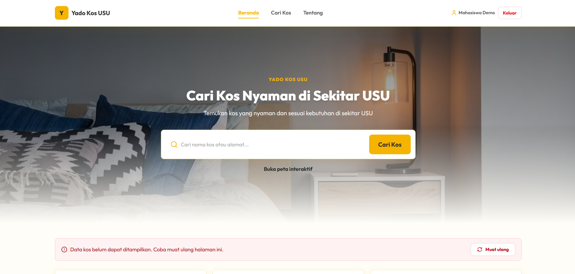 Screenshot 6 dari project SIG Pemetaan Kos Sekitar USU