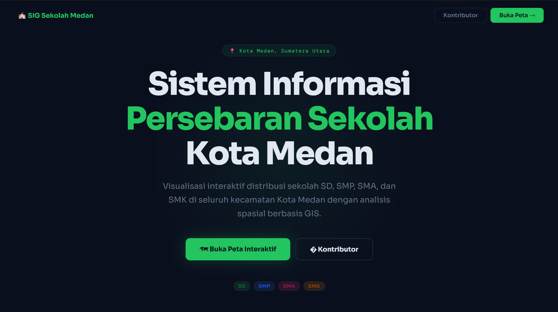 SIG Pemetaan Zonasi Sekolah Kota Medan