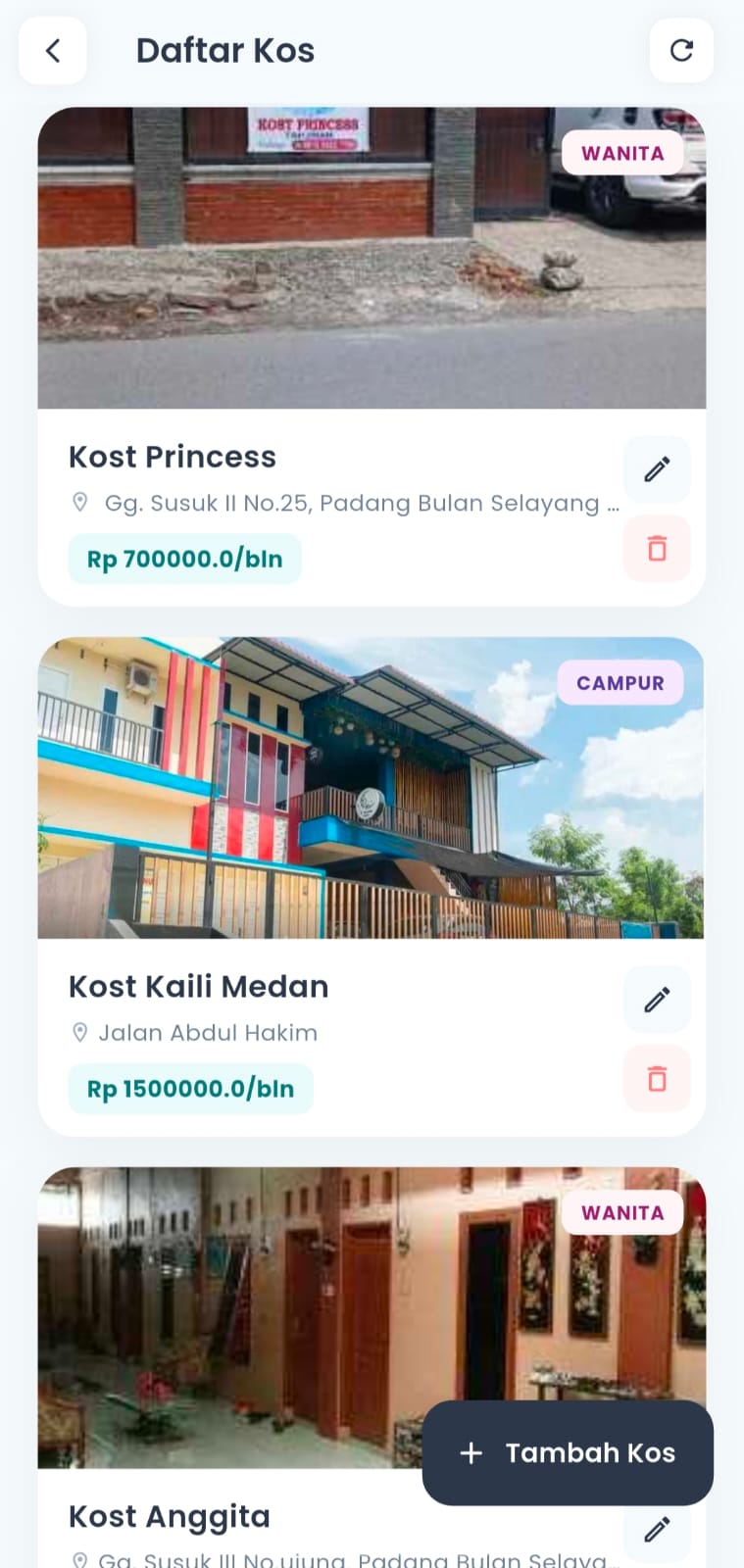 Screenshot 5 dari project Nearkos USU