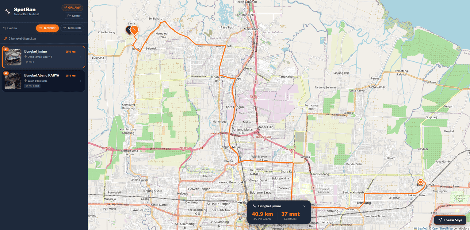 Thumbnail SpotBan: Sistem Informasi Geografis Pemetaan Bengkel