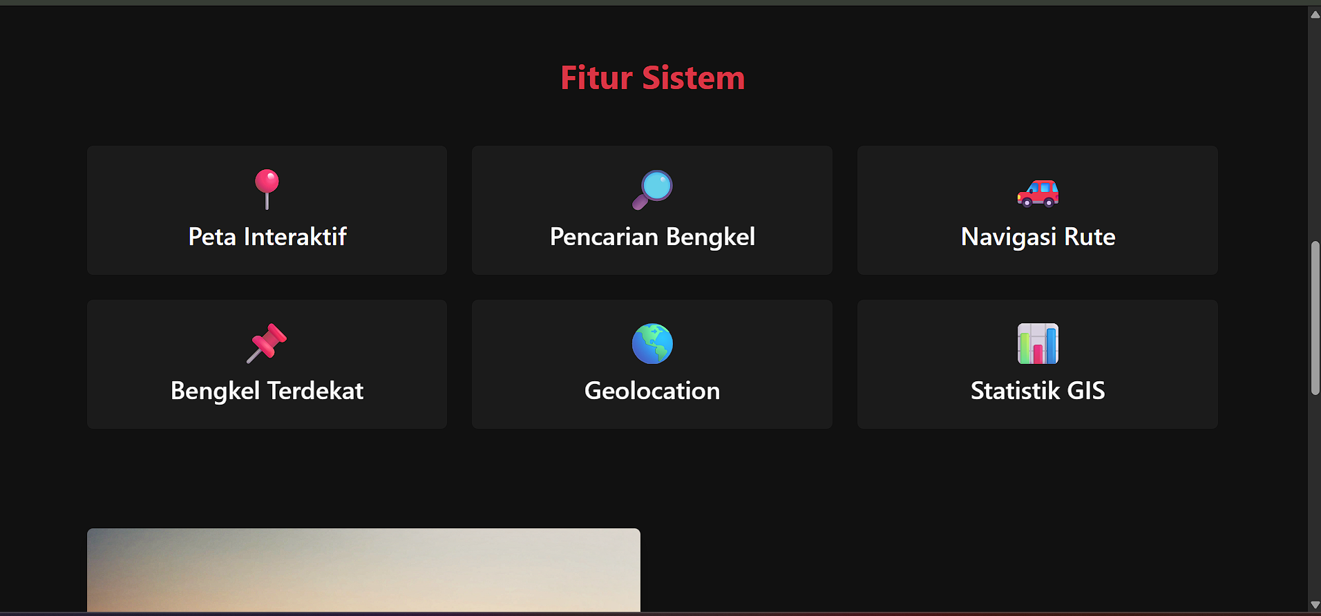 Screenshot 1 dari project SISTEM INFORMASI GEOGRAFIS (SIG) PERSEBARAN BENGKEL RESMI AHASS HONDA KOTA MEDAN