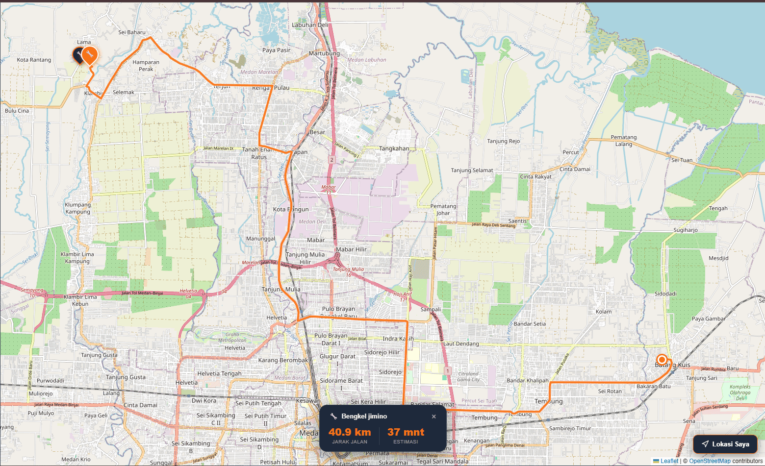 Screenshot 9 dari project SpotBan: Sistem Informasi Geografis Pemetaan Bengkel
