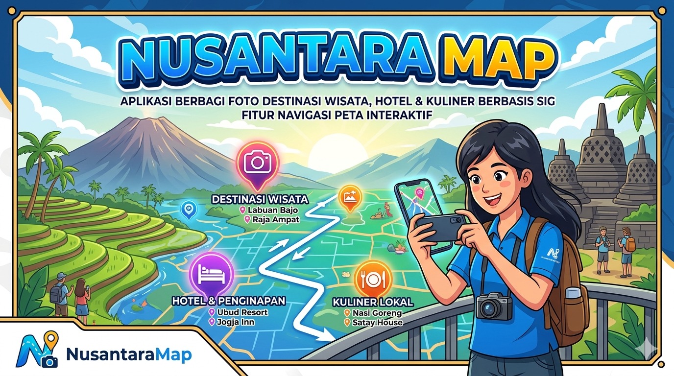 NusantaraMap: Aplikasi Berbagi Foto Destinasi Wisata, Hotel dan Kuliner Berbasis SIG dengan Fitur Navigasi Peta