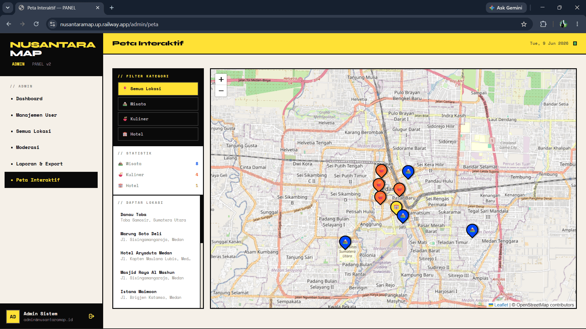 Screenshot 7 dari project NusantaraMap: Aplikasi Berbagi Foto Destinasi Wisata, Hotel dan Kuliner Berbasis SIG dengan Fitur Navigasi Peta
