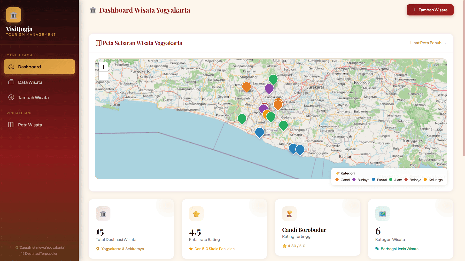 Thumbnail  LAPORAN SISTEM INFORMASI GEOGRAFIS TEMPAT WISATA DAERAH YOGYAKARTA