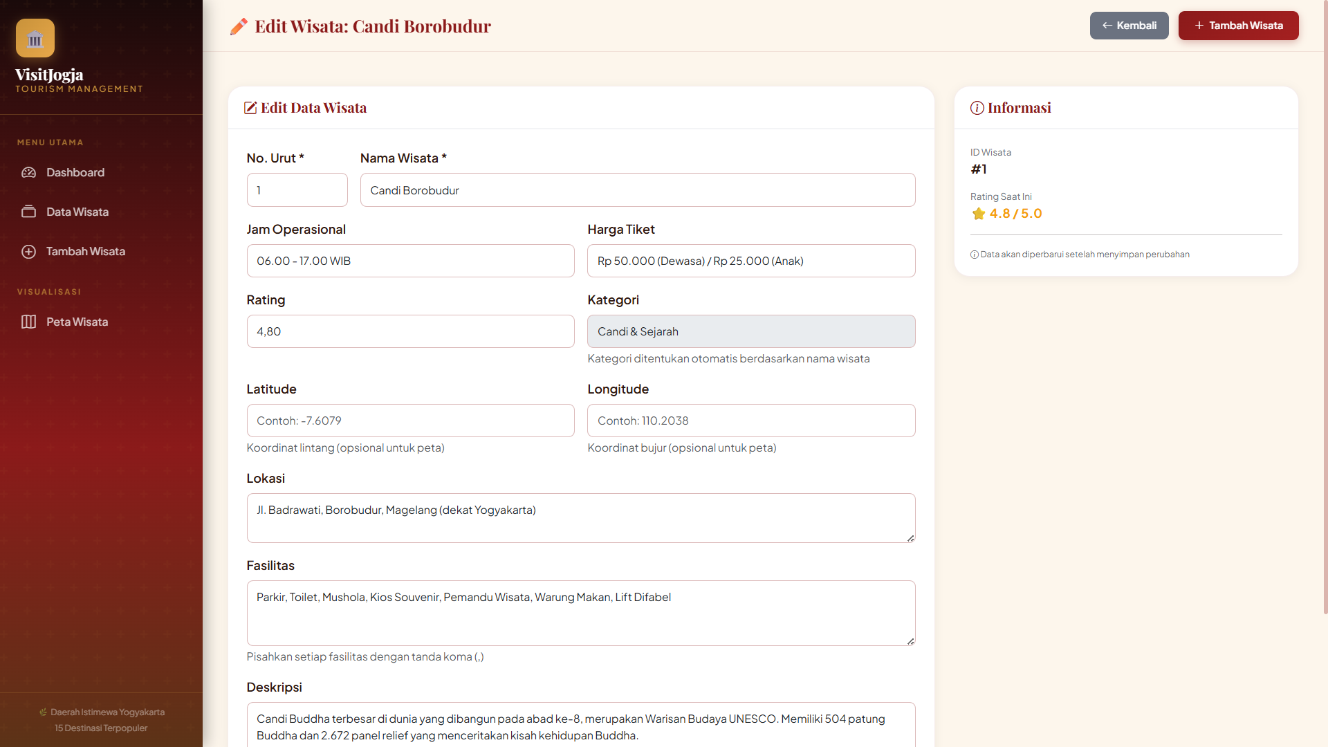 Screenshot 7 dari project  LAPORAN SISTEM INFORMASI GEOGRAFIS TEMPAT WISATA DAERAH YOGYAKARTA