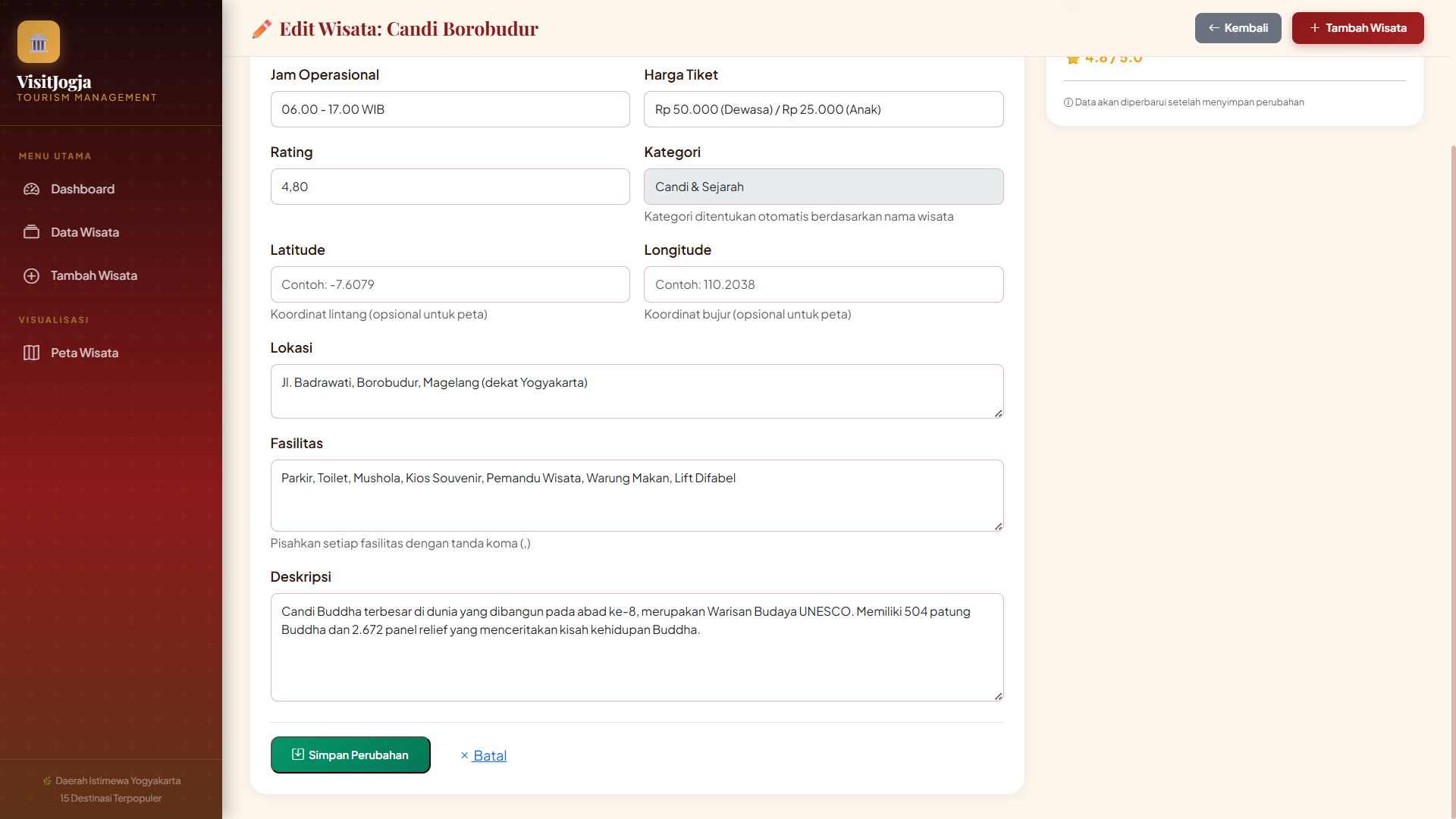 Screenshot 8 dari project  LAPORAN SISTEM INFORMASI GEOGRAFIS TEMPAT WISATA DAERAH YOGYAKARTA