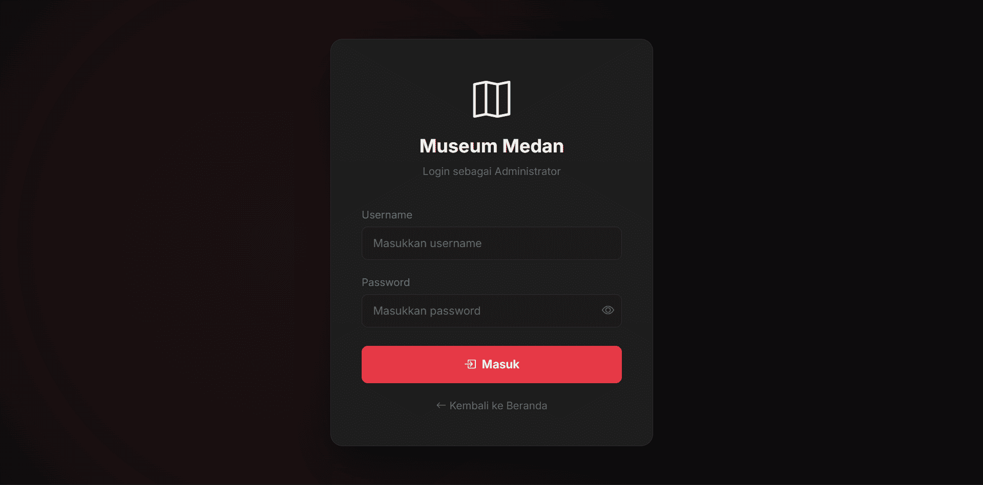 Screenshot 3 dari project Pemetaan Museum di Kota Medan