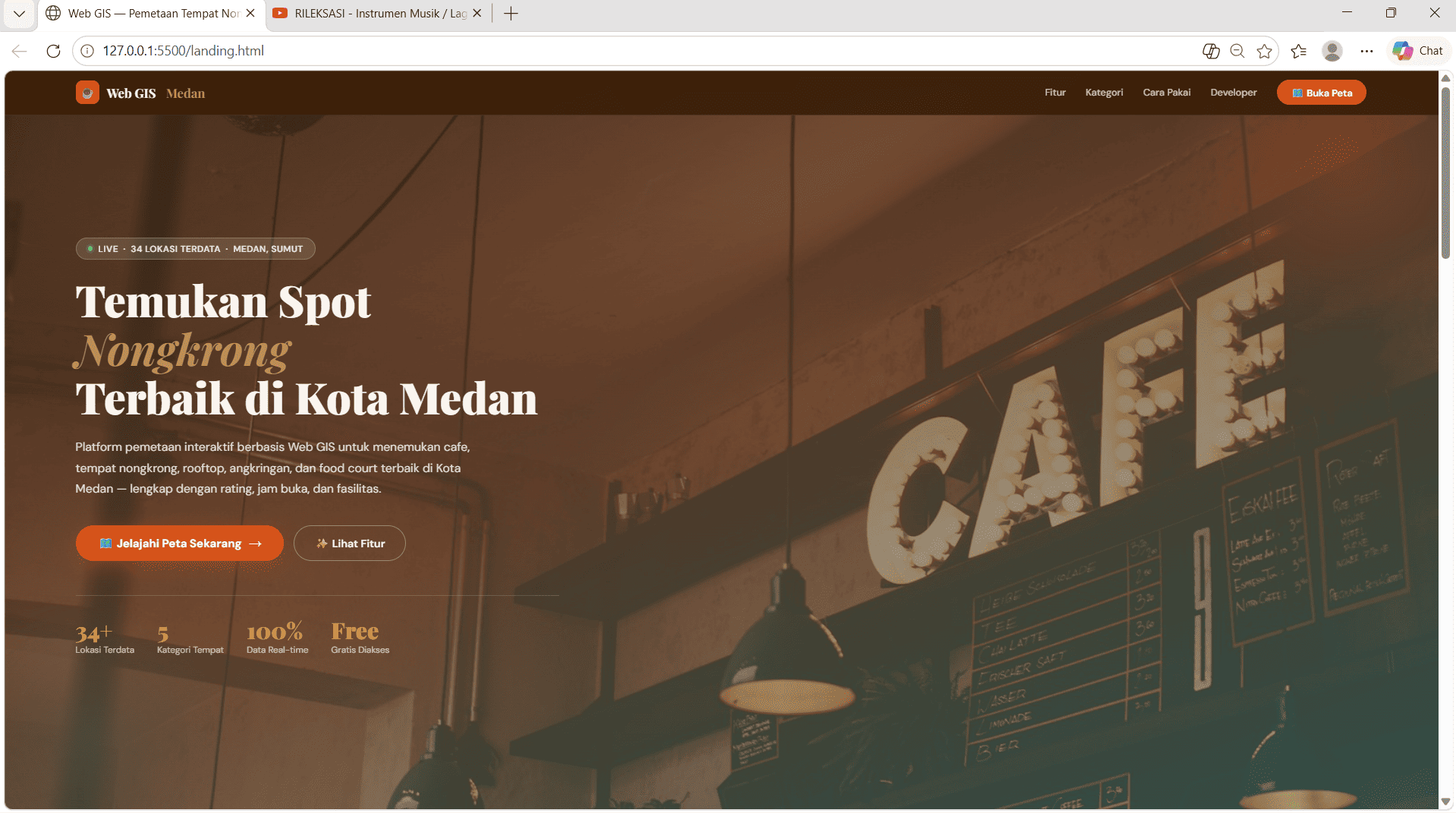 WEB GIS PEMETAAN TEMPAT NONGKRONG DAN CAFE