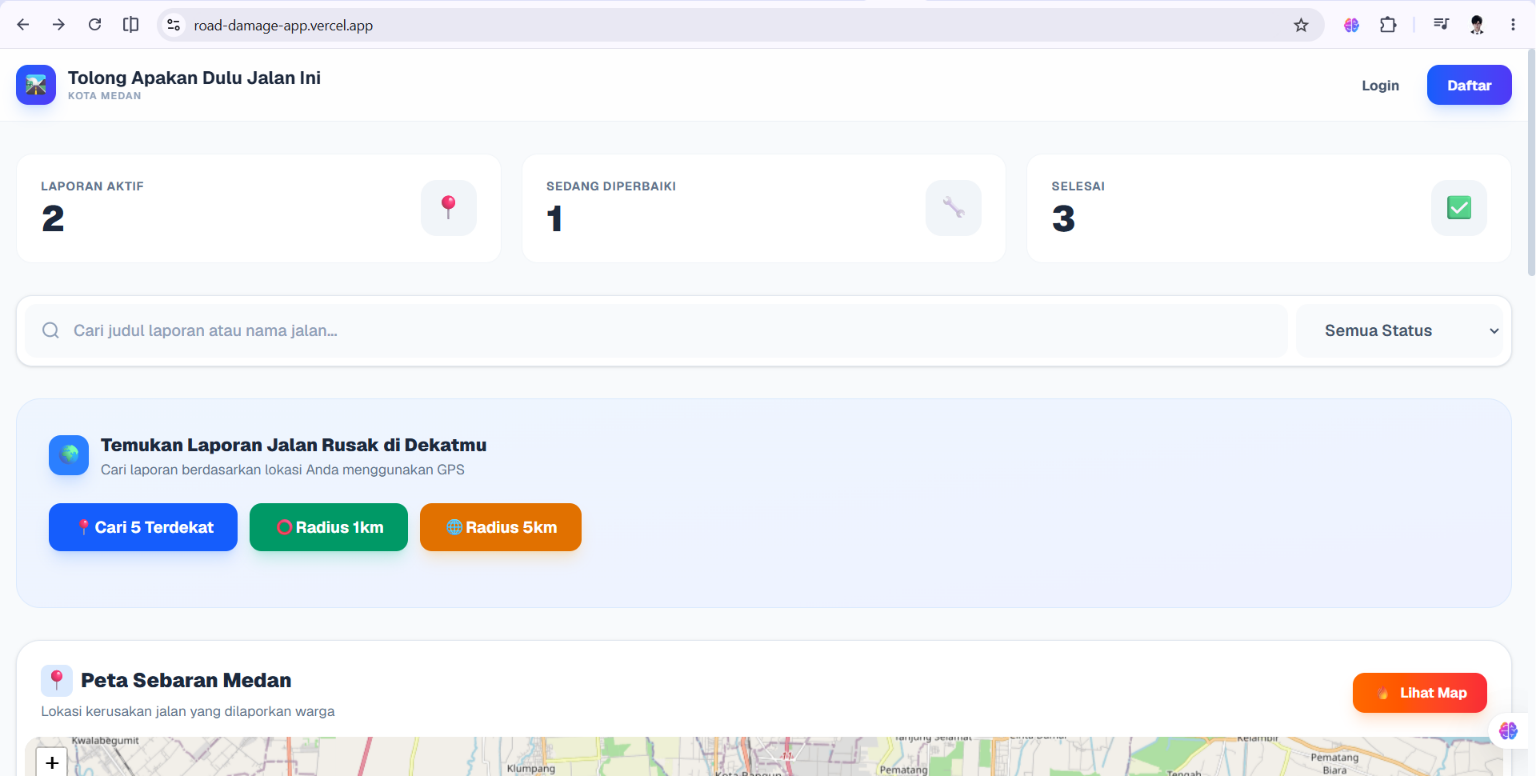 Screenshot 1 dari project Tolong Apakan Dulu Jalan Ini