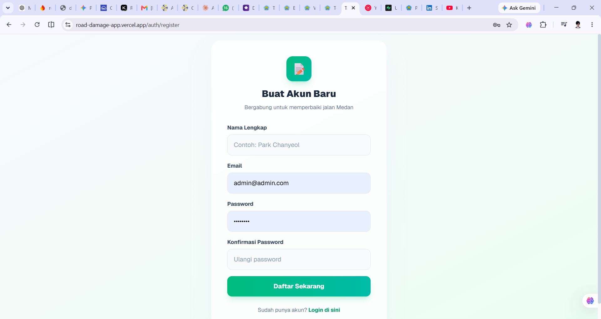 Screenshot 3 dari project Tolong Apakan Dulu Jalan Ini