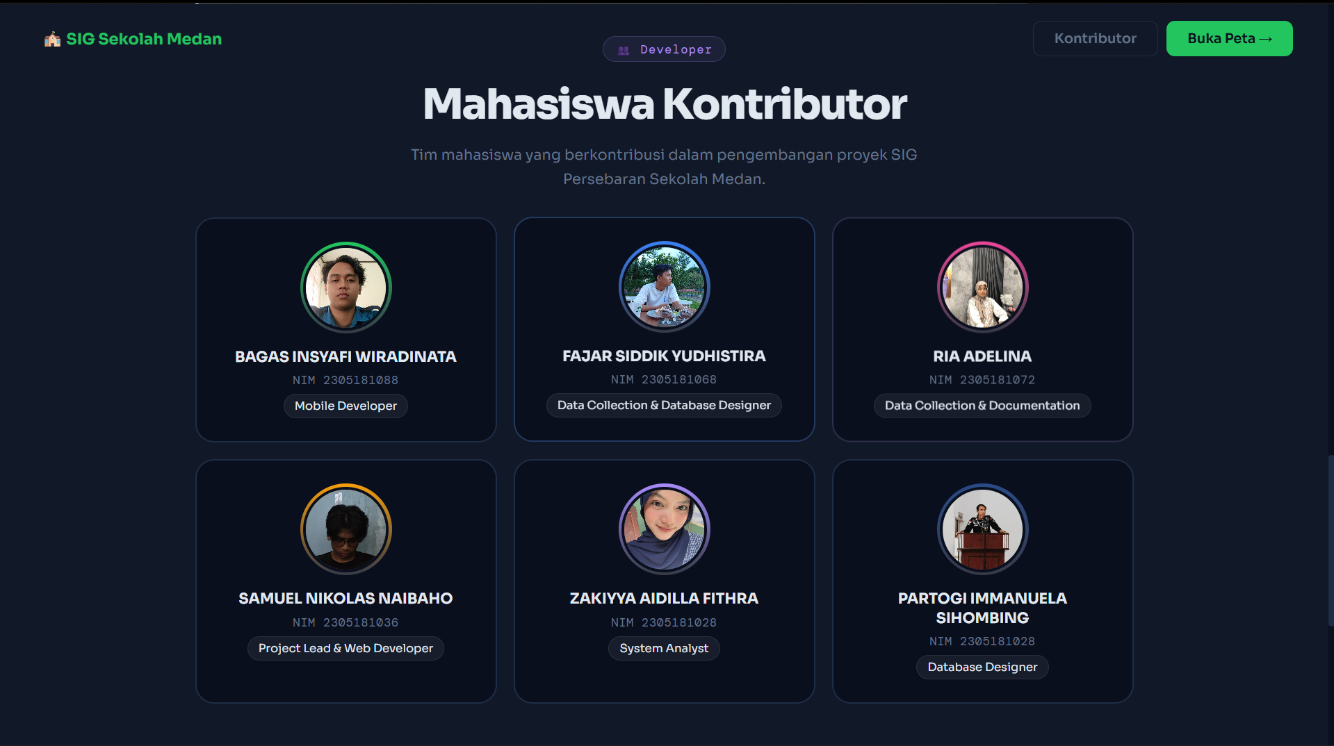 Screenshot 3 dari project SIG Pemetaan Zonasi Sekolah Kota Medan