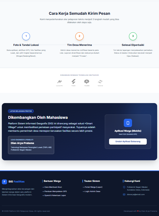 Screenshot 1 dari project Aplikasi Pelaporan Fasilitas Rusak