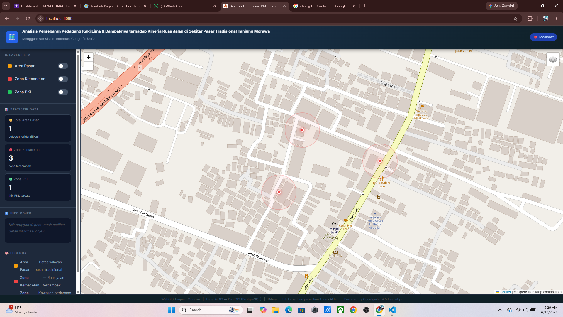 Screenshot 1 dari project Dampak Persebaran Pedagang Kaki Lima di Pasar Tradisional Tanjung Morawa